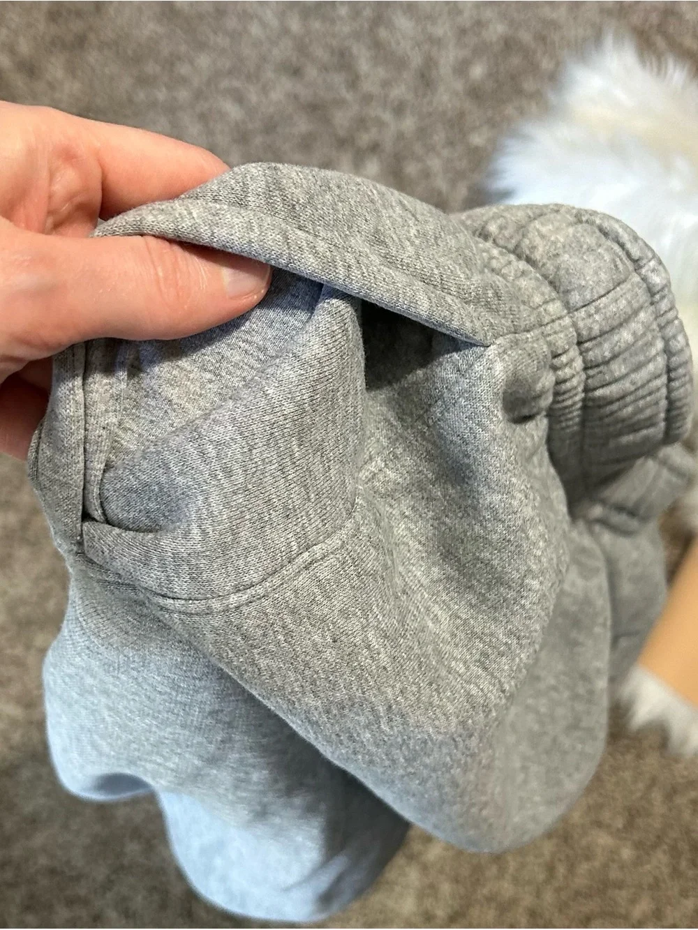 ✔️NIKE Heather Grey Logo Fleece Joggers - Classic Heather Sweatpants - Large